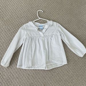 Polka dot poplin blouse